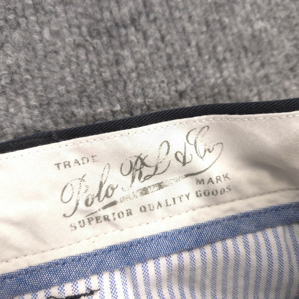 Polo Ralph Lauren Pants Mens 38X32 Black Straight Leg Classic Fit Pleated NEW - Picture 13 of 15